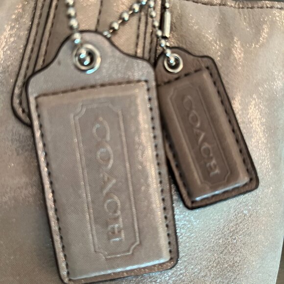 Coach 18694 Chelsea East West Platinum Shimmer Patent Leather Shoulder/Tote Bag - Picture 5 of 11